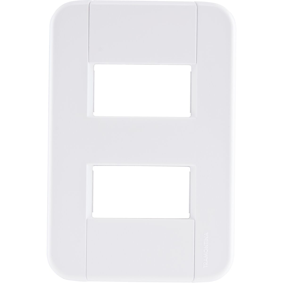 Placa 4x2 2P Afastados Tablet Branca