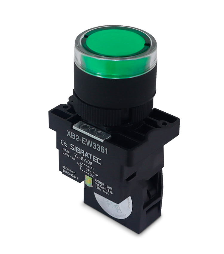 Botão de Impulso Iluminado Plástico – 1NA