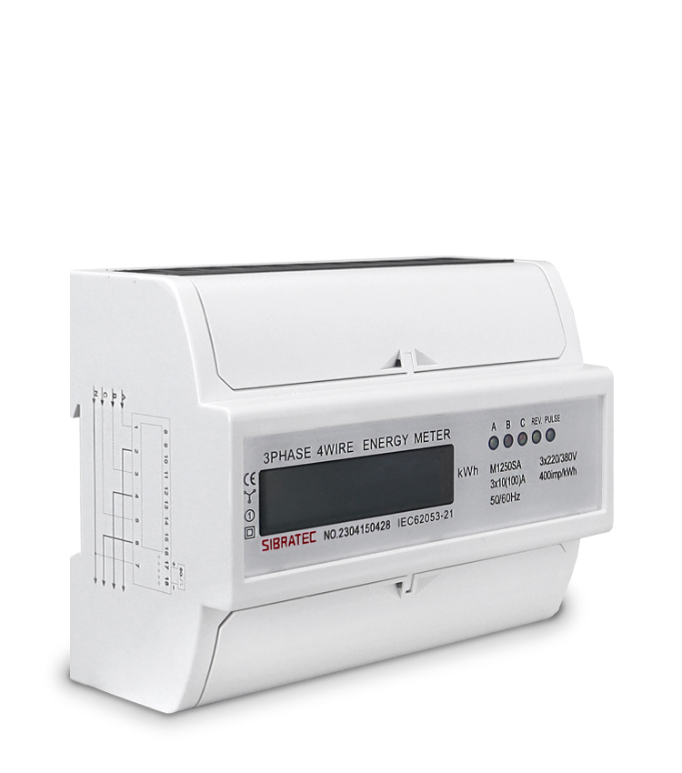 Medidor de Energia (kWh) M1250SA Trifásico 220/380V - Medição Direta até 100A 