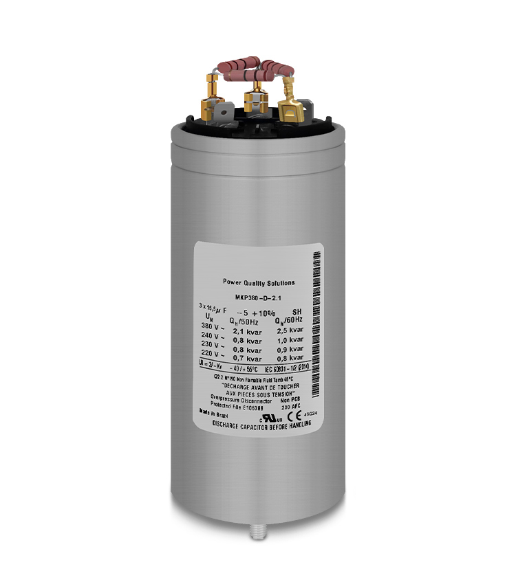 Capacitor de Potência para Correção de Fator de Potência Trifásica 380VCA